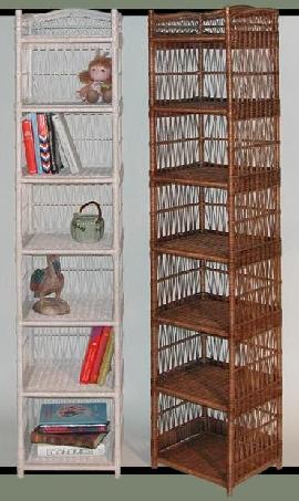 Wicker Bookcase Wicker Etagere Bakers Rack