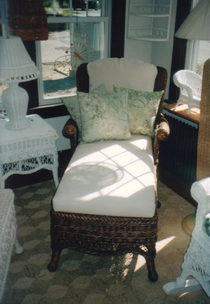 wicker sunroom furniture - chaise #6100-9