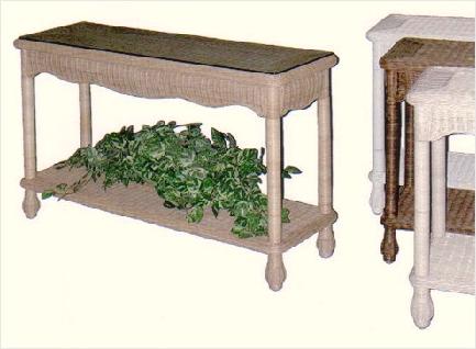 wicker furniture - sofa table, hall table, mail table #4950 
