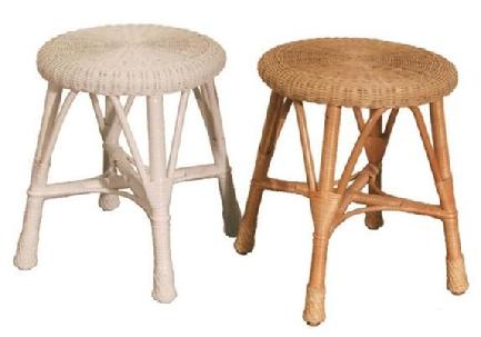round wicker bathroom stools